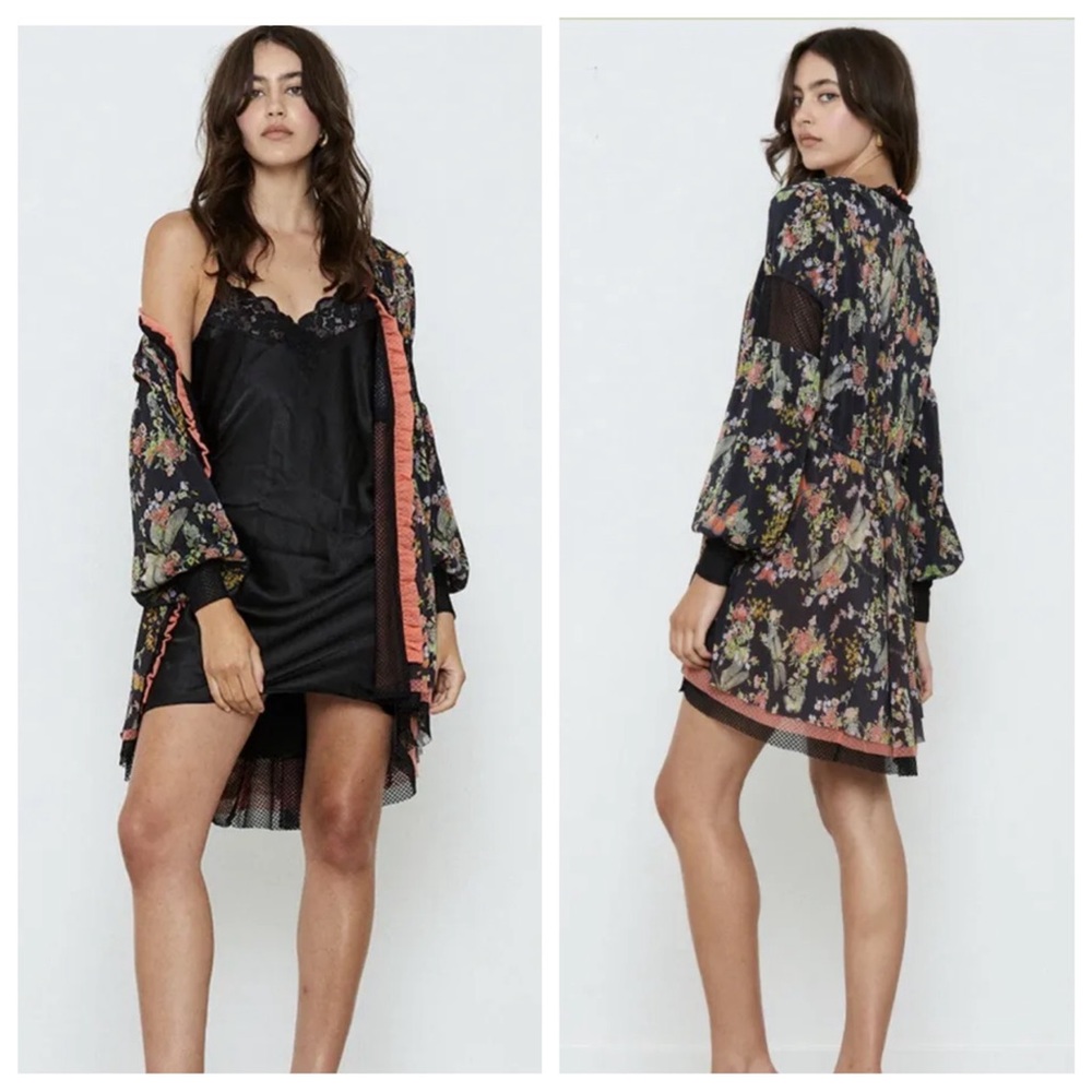 We Are HAH Make It A Double Satin Dress And Reversible Robe Set, NWT, Sz small